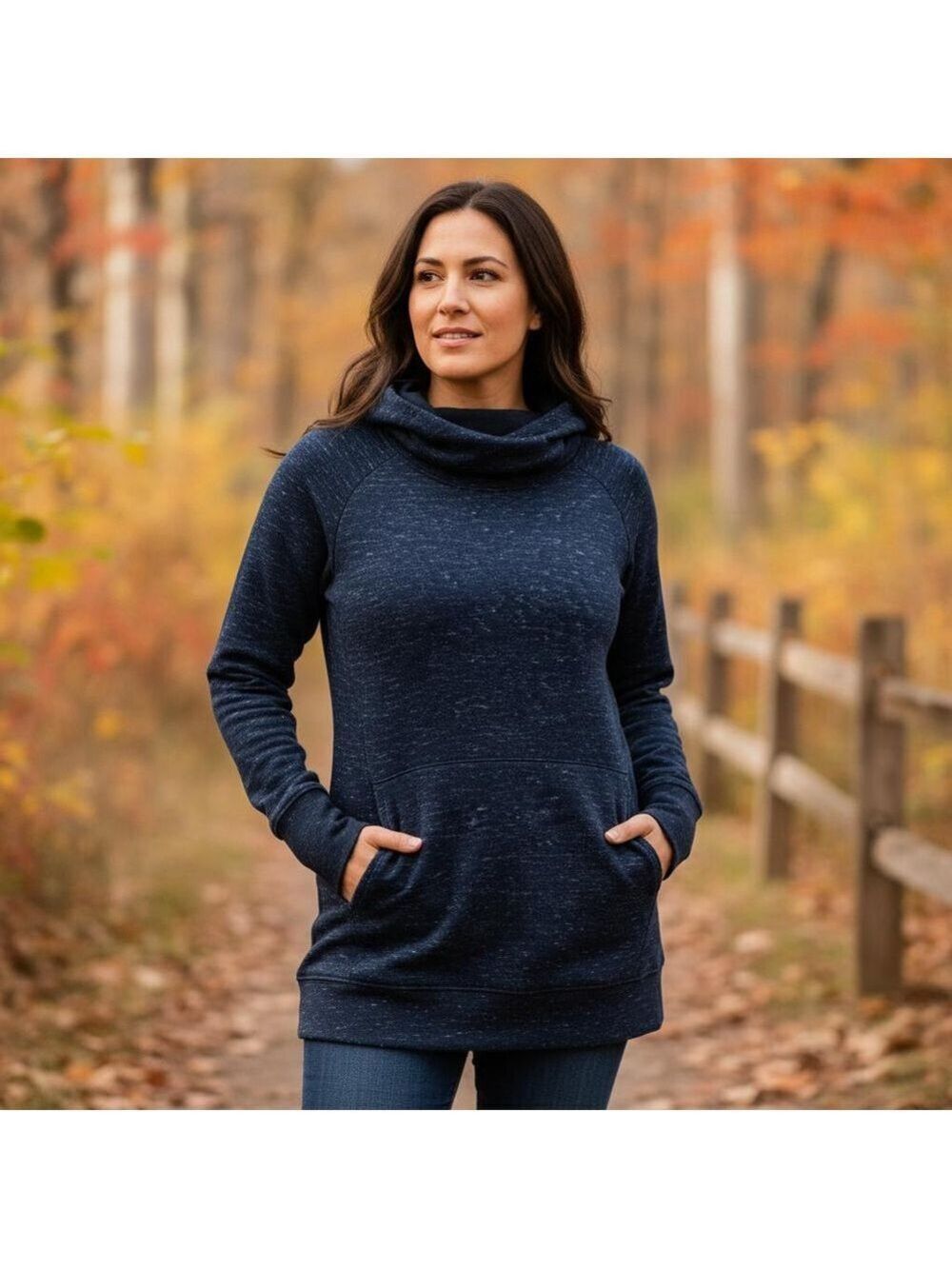 90 Degree by Reflex hoodie short sweatshirt dress with pockets Grey Sz XL